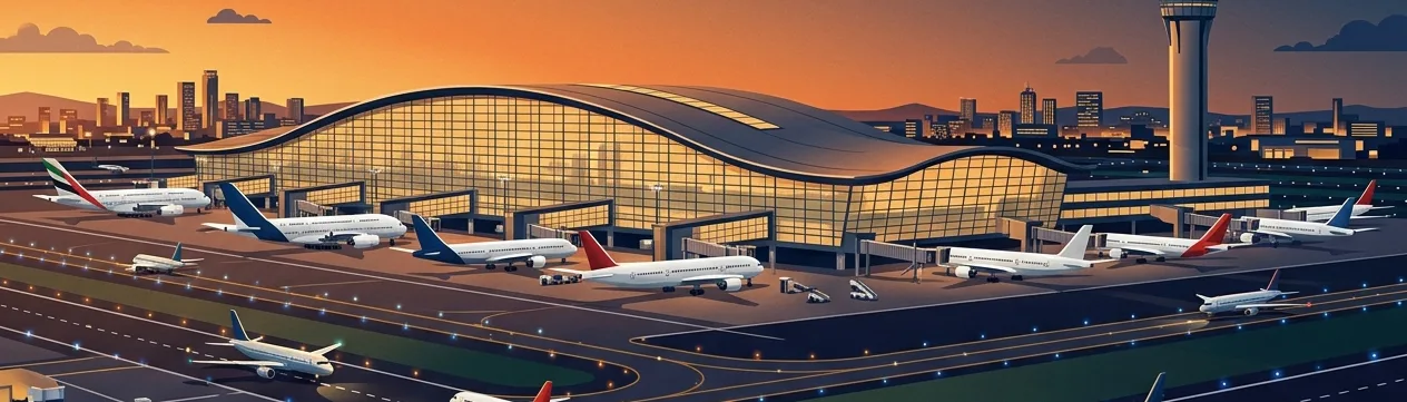 Dubai International Airport International Hub illustration
